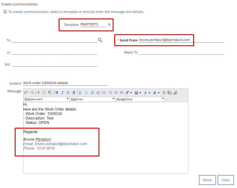 Personal email signature in Communication Template IBM Maximo Dev Blog
